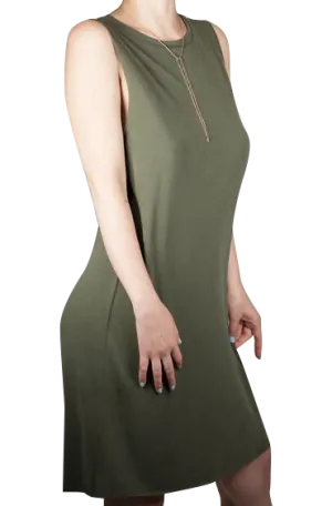 8586: MICRO MODAL SLEEVELESS TANK DRESS