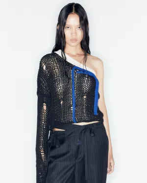 ADSB X OTTOLINGER ONE SHOULDER KNIT atb1215w(BLACK)