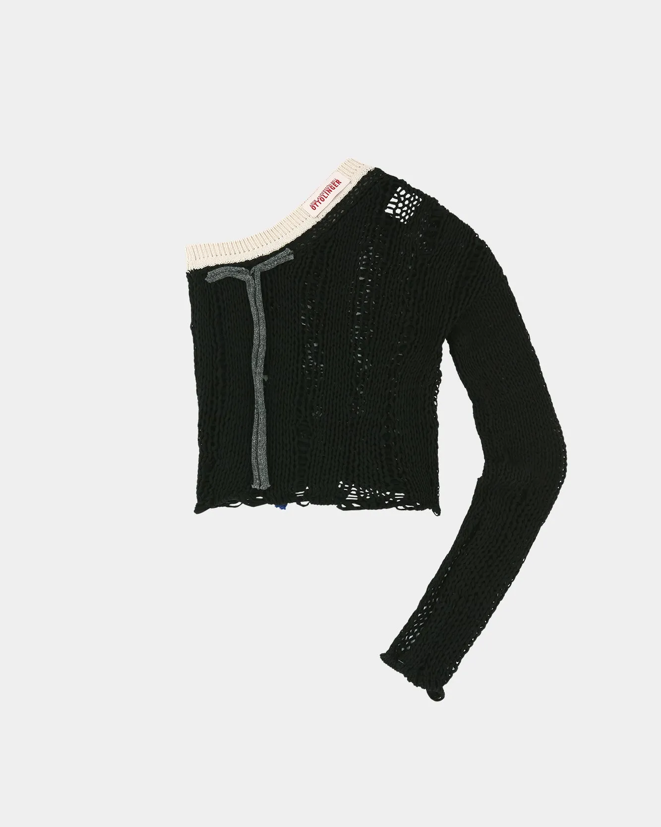 ADSB X OTTOLINGER ONE SHOULDER KNIT atb1215w(BLACK)
