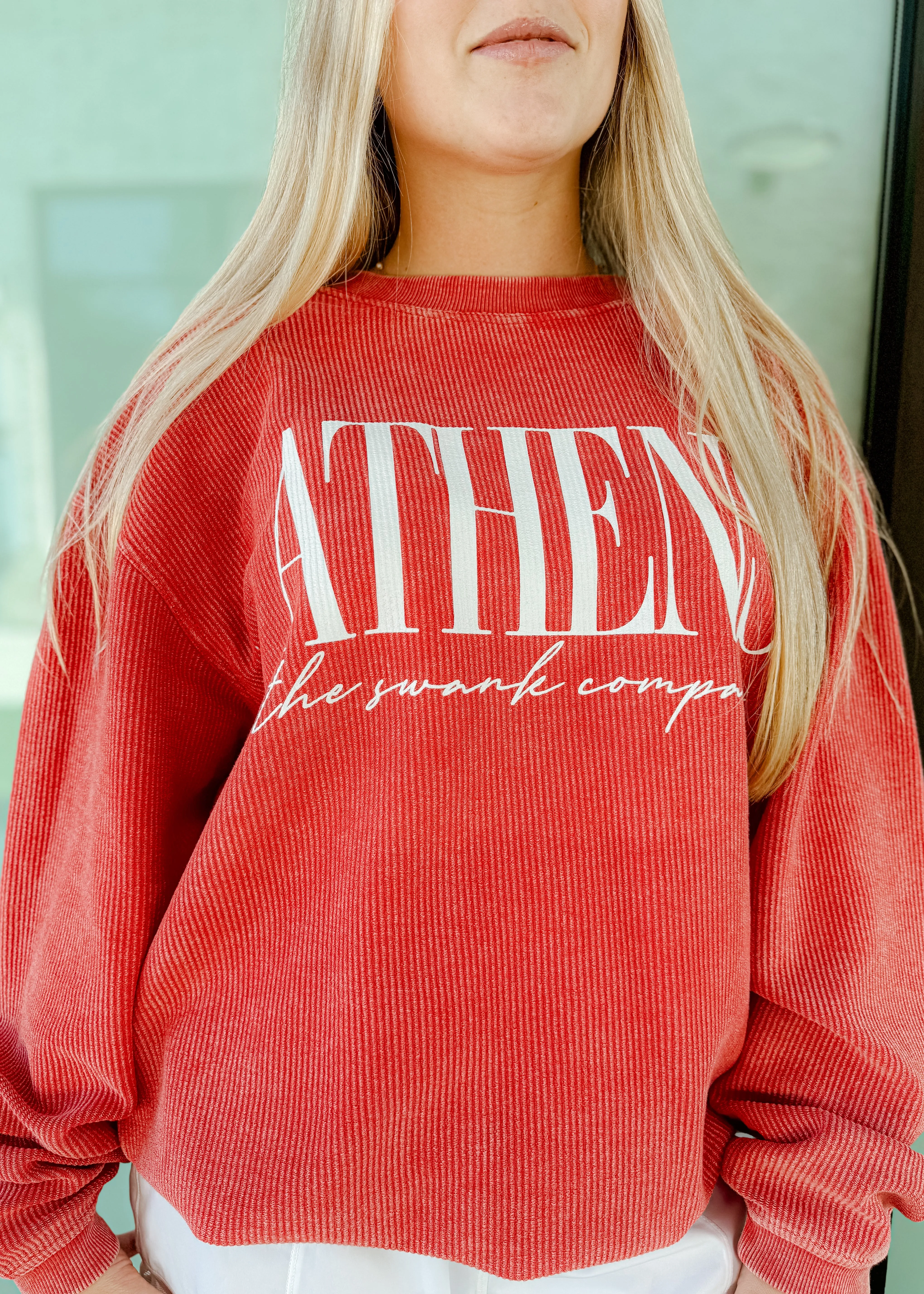 Athens Swank Corded Sweatshirt
