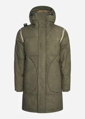 Awp long down coat - oil slick
