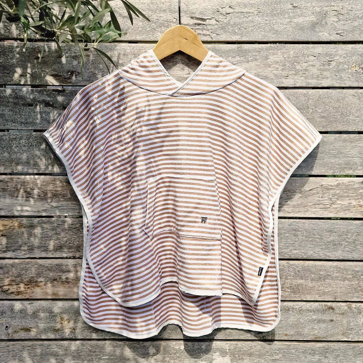 Bath & Beach Poncho - Cotton - Striped