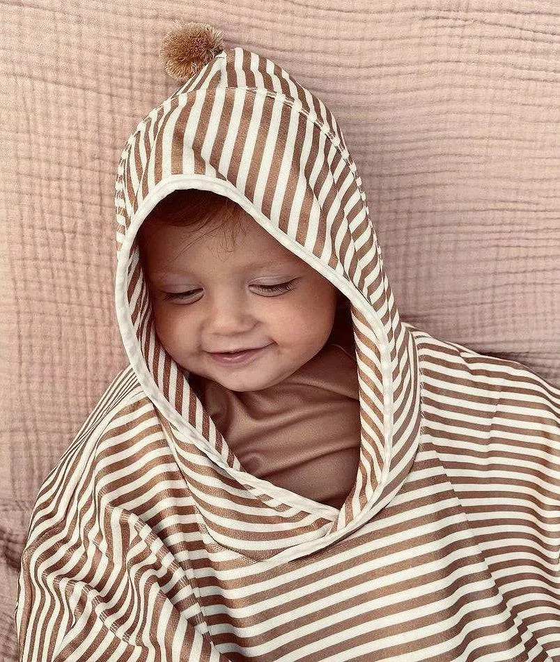 Bath & Beach Poncho - Cotton - Striped