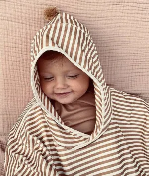 Bath & Beach Poncho - Cotton - Striped