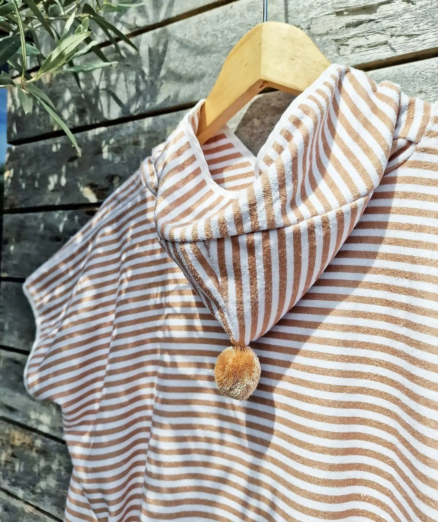 Bath & Beach Poncho - Cotton - Striped