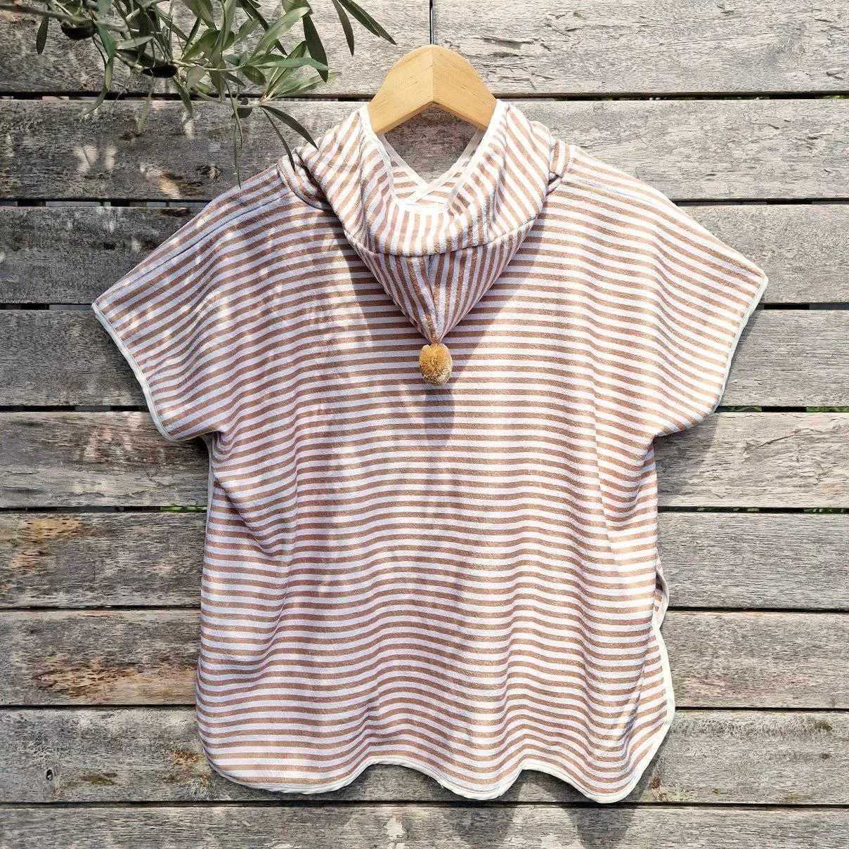 Bath & Beach Poncho - Cotton - Striped