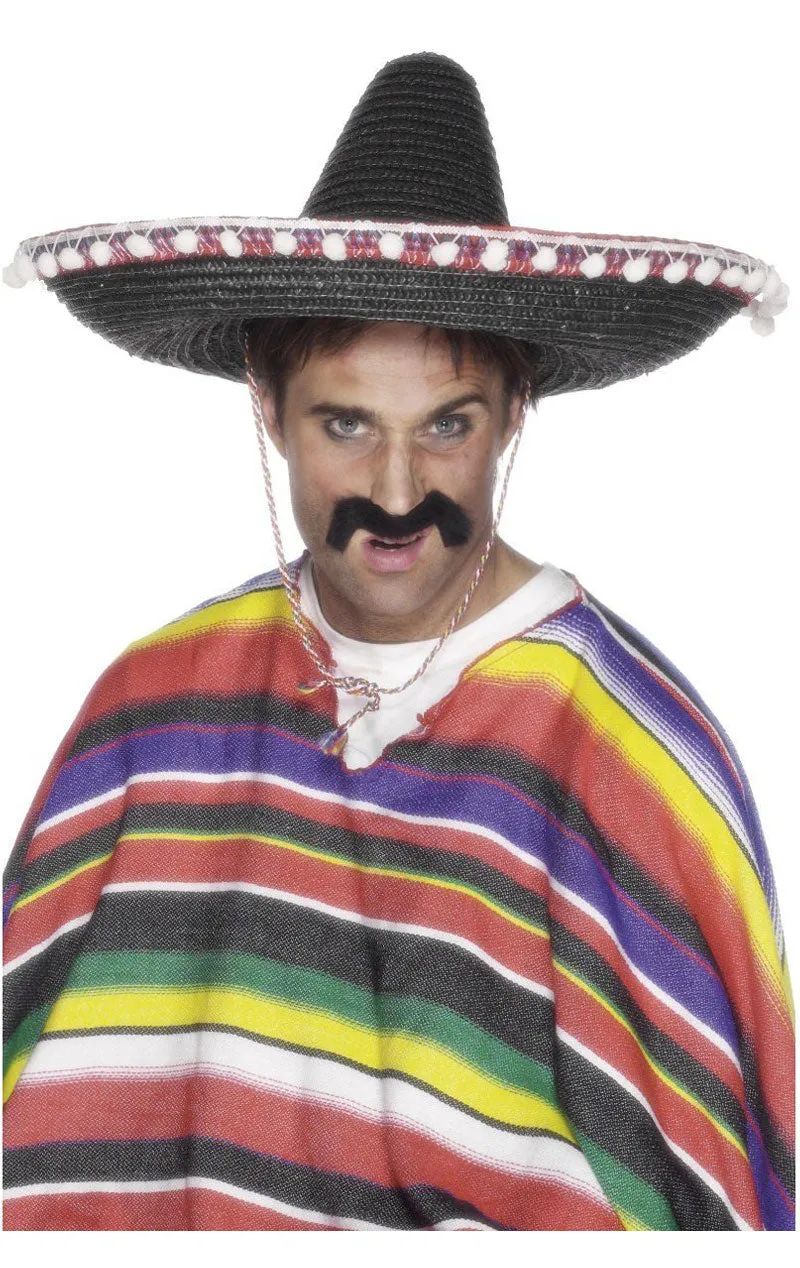 Black Sombrero Hat Accessory