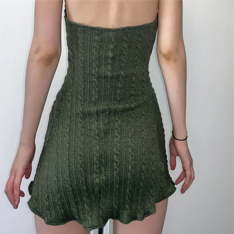 Bonnyshow Carmel Knit Mini Dress