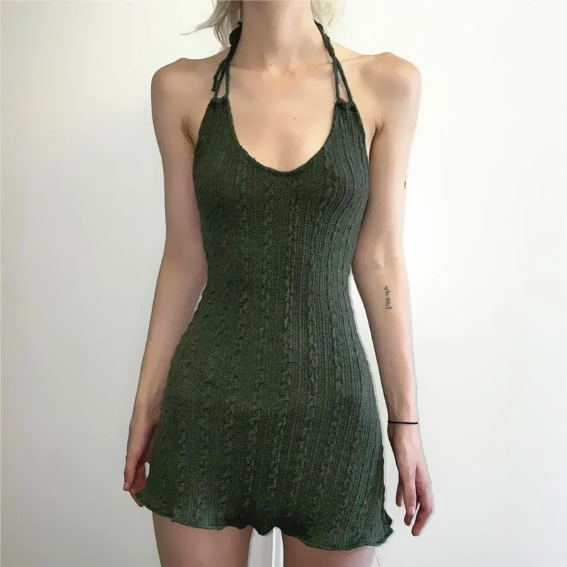 Bonnyshow Carmel Knit Mini Dress