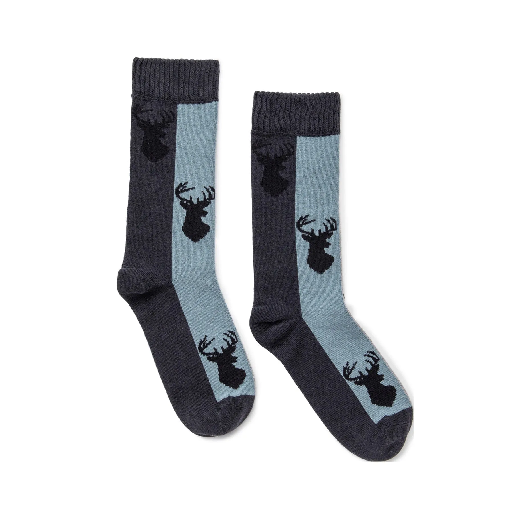 Buck - Organic Cotton Crew Socks - Charcoal