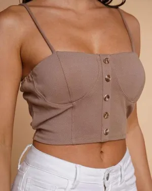 Cameron Stretch Twill Bustier