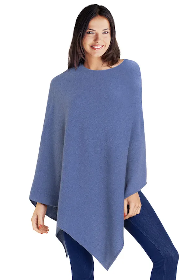 CASHMERE SOLID KNITTED PONCHO. 16059/15