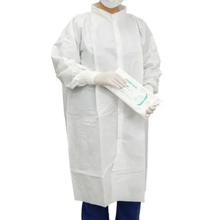 Cleanroom Lab Coat Contec® CritiGear™ White 2X-Large Knee Length Microporous Fabric Disposable - Contec Inc  Mfr# HCGA0052