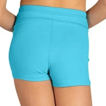 Danznmotion Child Blue Hi Waist Short 22406C-BLU