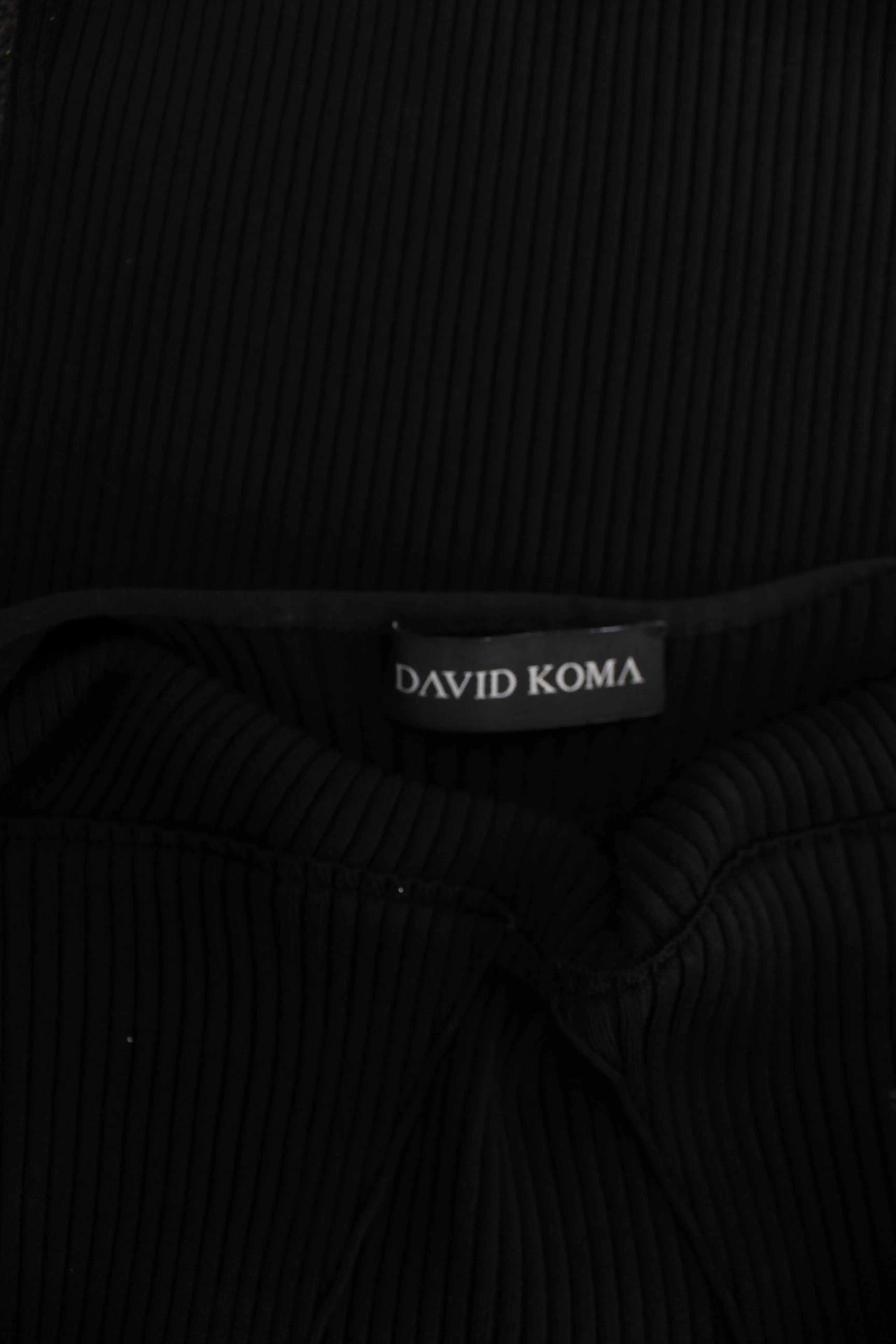 David Koma Cutout Ribbed Knit Mini Dress