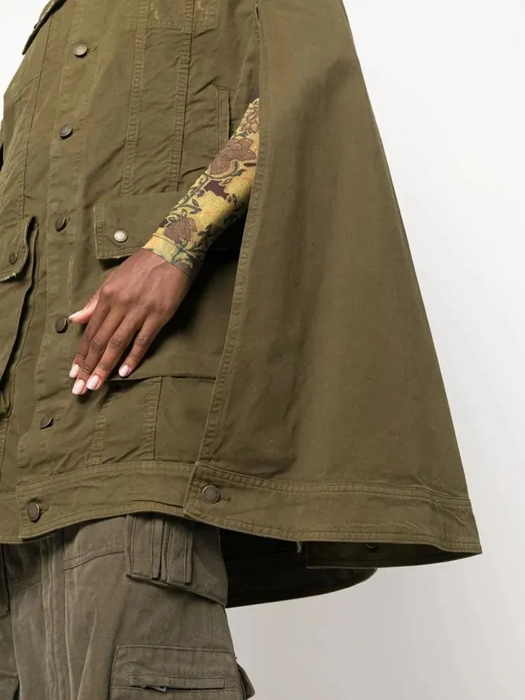 Denim Lapel Long Sleeve Patchwork Single Breasted Vintage Jacket