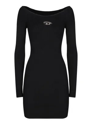 Doval Viscose Black Mini Dress