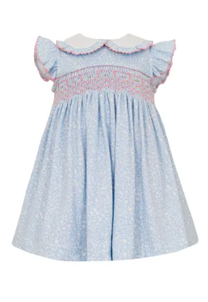 Emma Smocked Floral Knit Dress