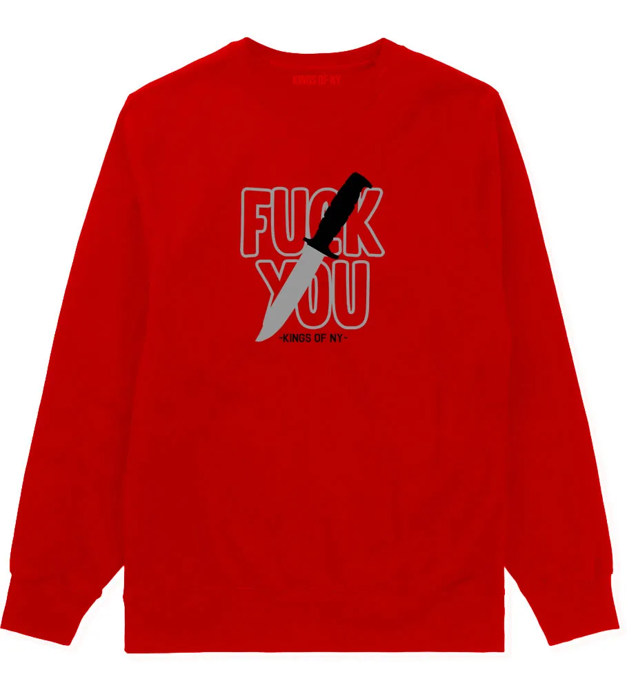 F You Knife Mens Crewneck Sweatshirt