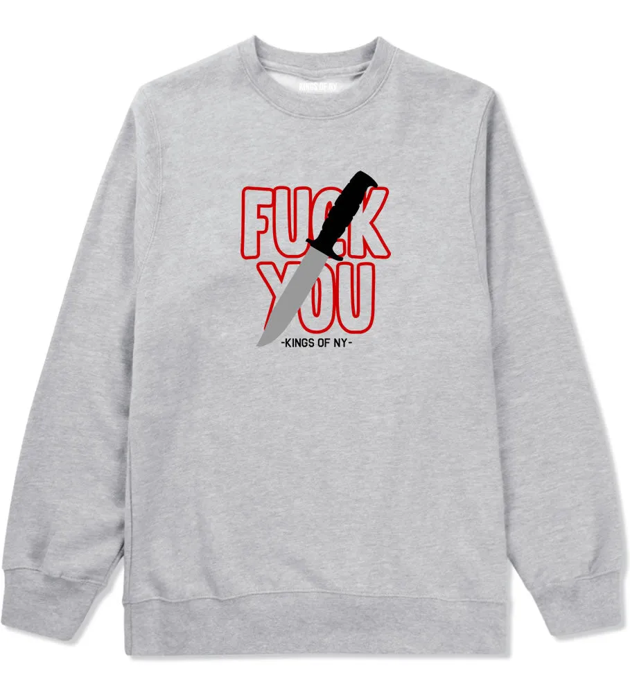 F You Knife Mens Crewneck Sweatshirt
