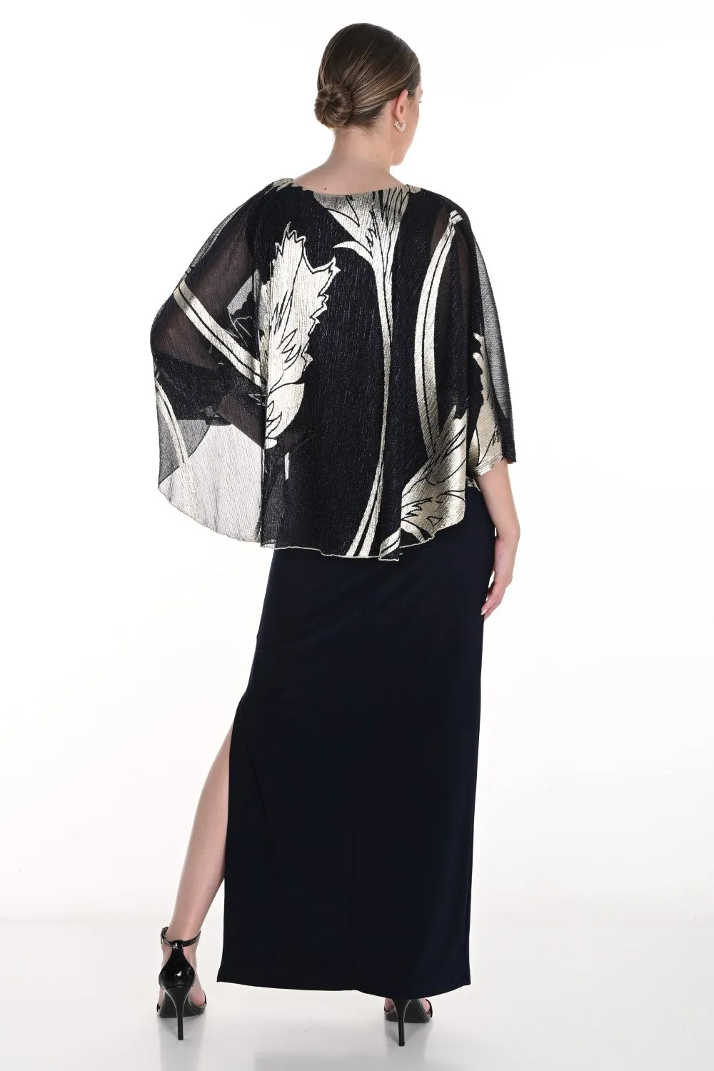 Frank Lyman Dress 258325 Navy/gold