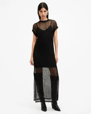 Giana Open Stitch Midi Dress