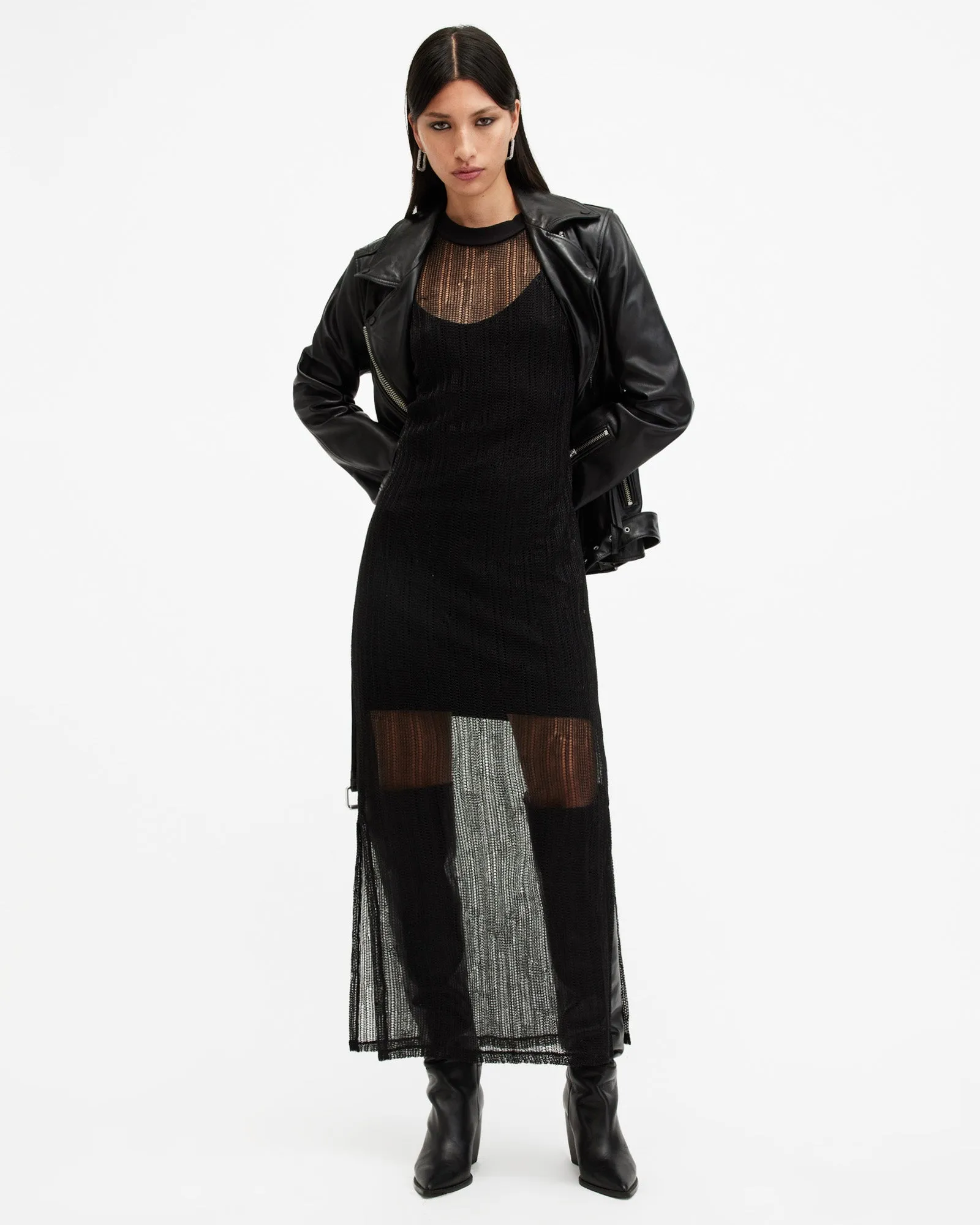 Giana Open Stitch Midi Dress