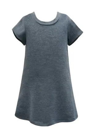 Girls Short Sleeve Basic T-shirt Dress