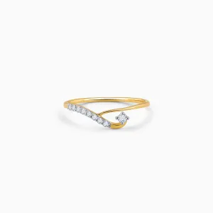 Gold Beckon Diamond Ring