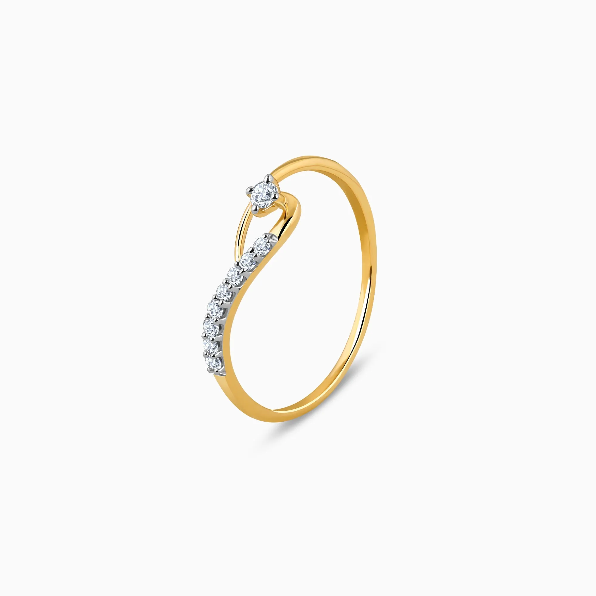Gold Beckon Diamond Ring