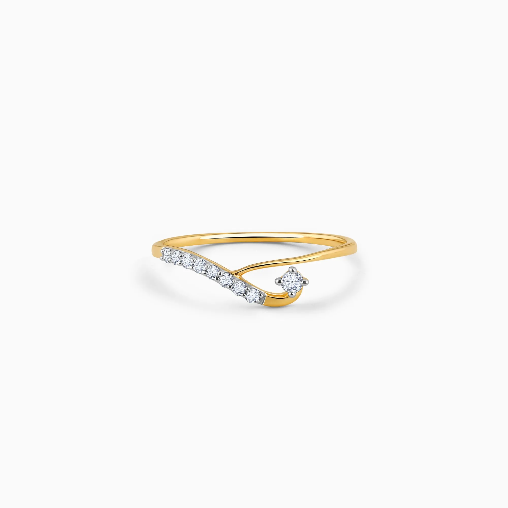 Gold Beckon Diamond Ring
