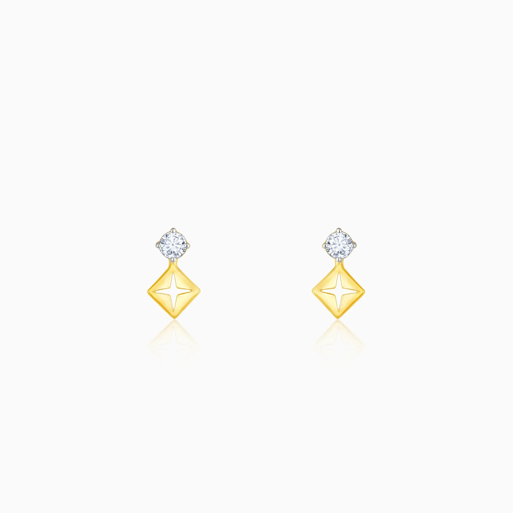 Gold Classic Diamond Earrings