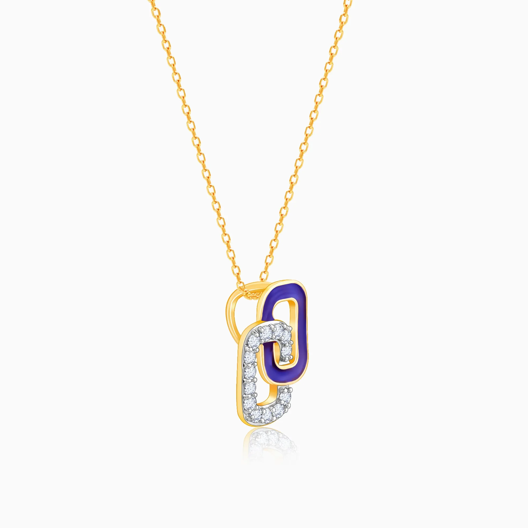 Gold Connected Diamond Pendant