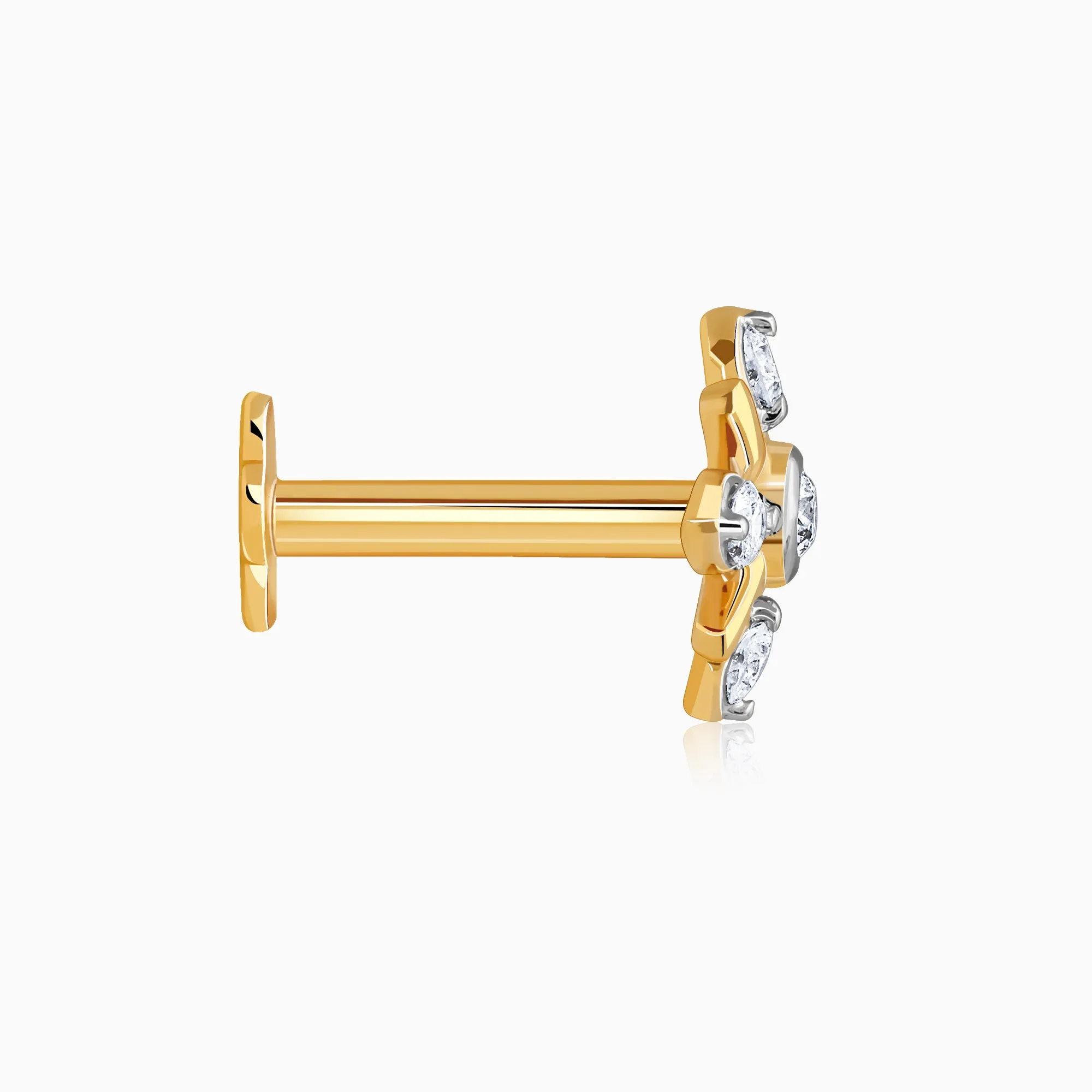 Gold Desirability Diamond Nose Pin