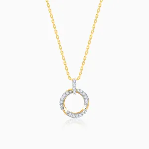 Gold Encircle Diamond Pendant