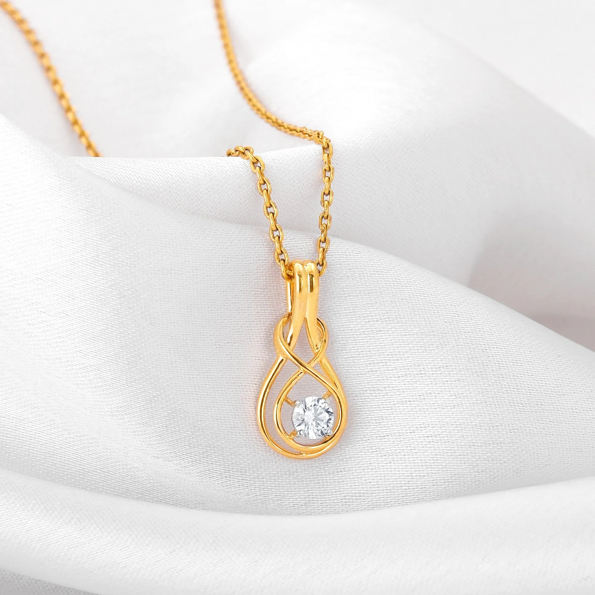 Gold Endless Adoration Diamond Pendant