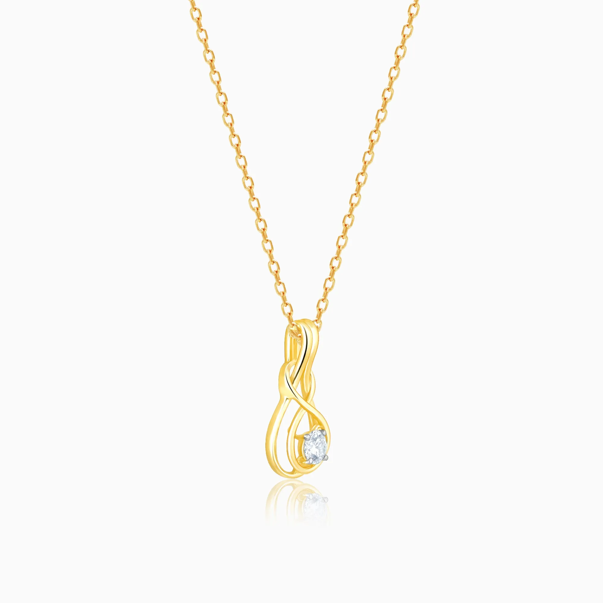 Gold Endless Adoration Diamond Pendant