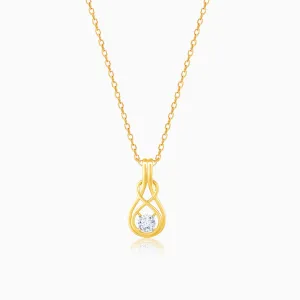 Gold Endless Adoration Diamond Pendant