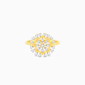 Gold Floral Glam Diamond Ring
