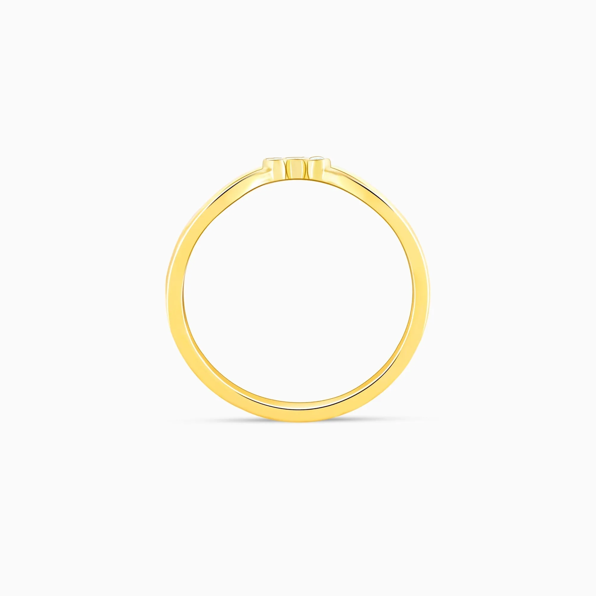 Gold High Peak Diamond Ring
