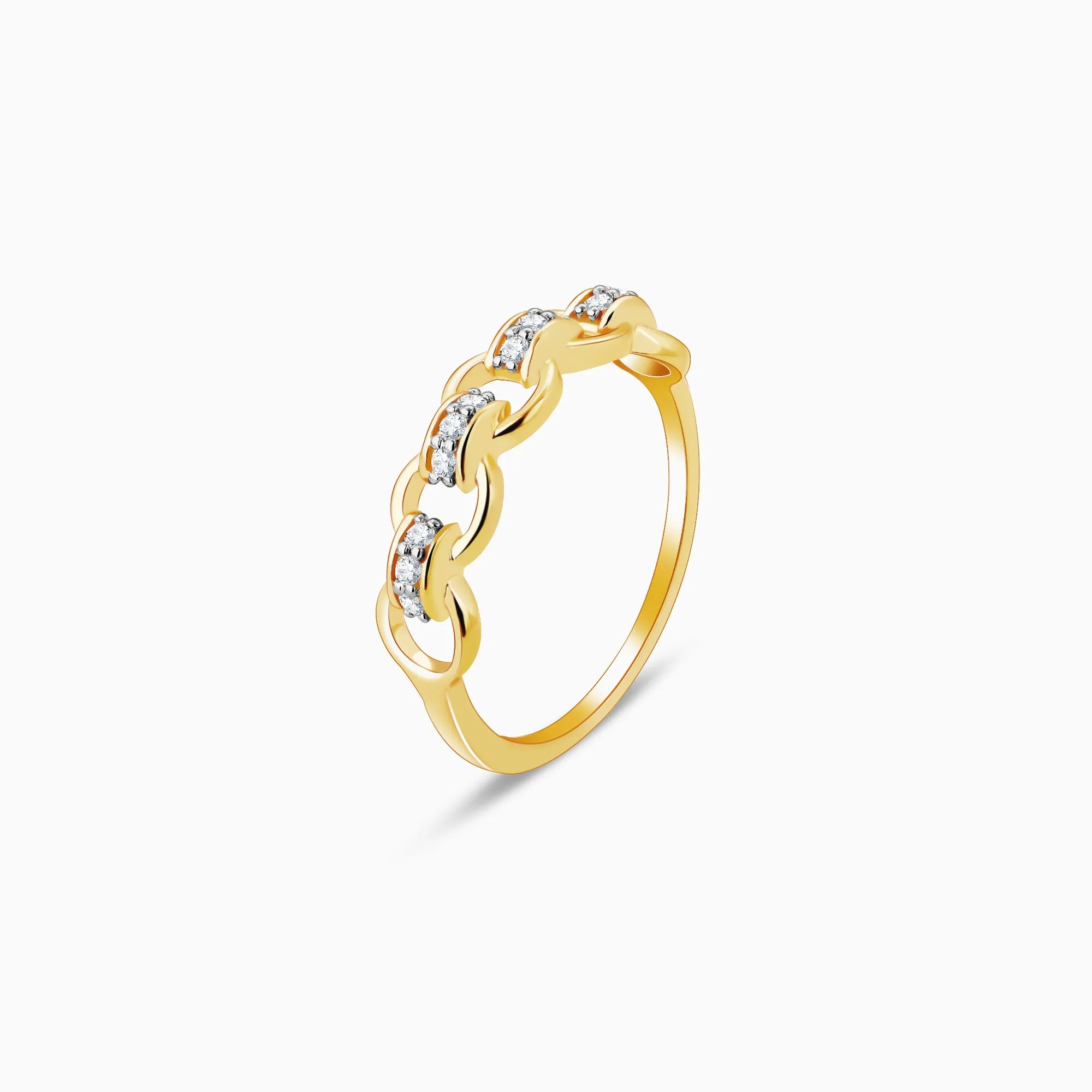 Gold Linked Diamond Ring