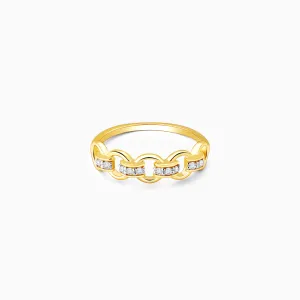 Gold Linked Diamond Ring