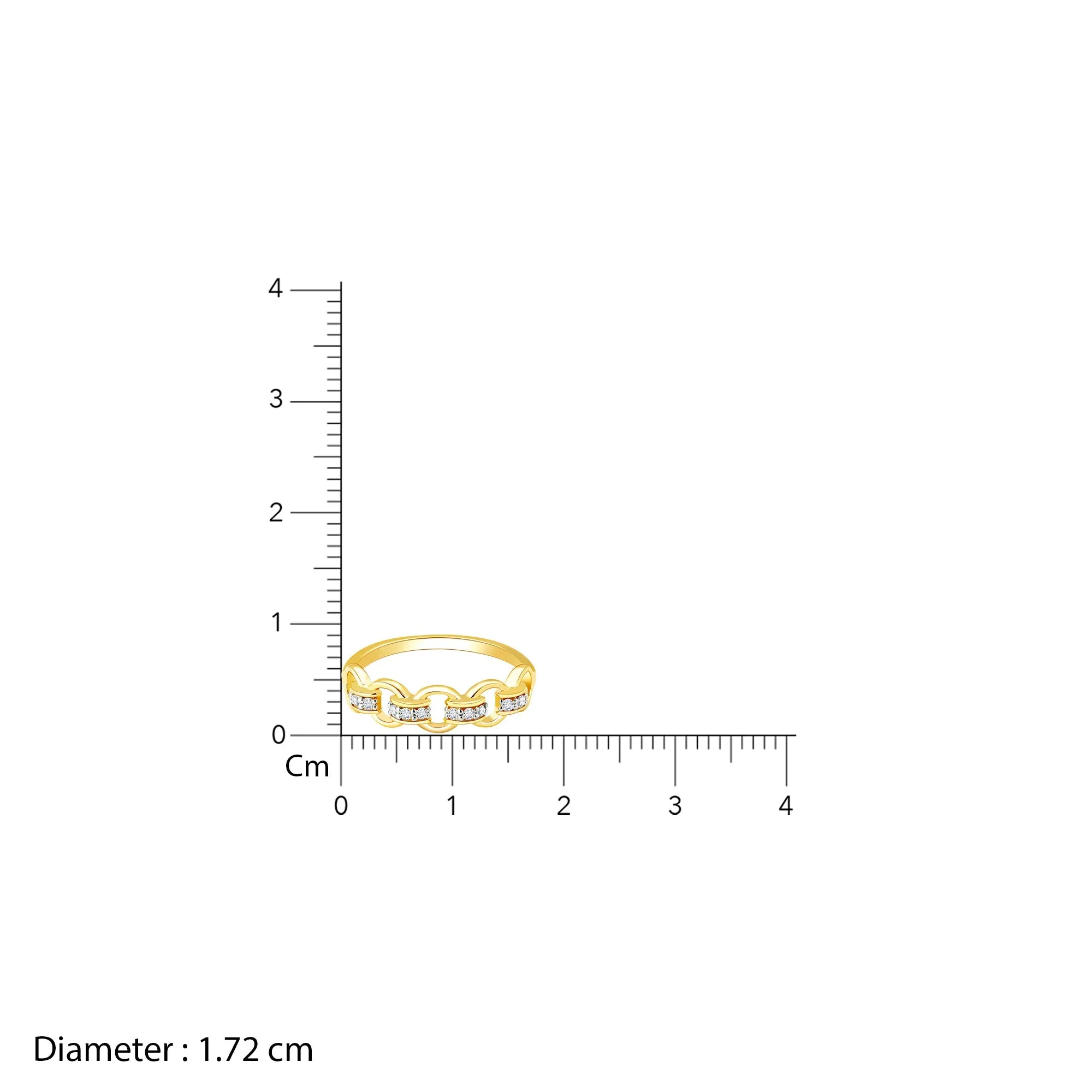 Gold Linked Diamond Ring