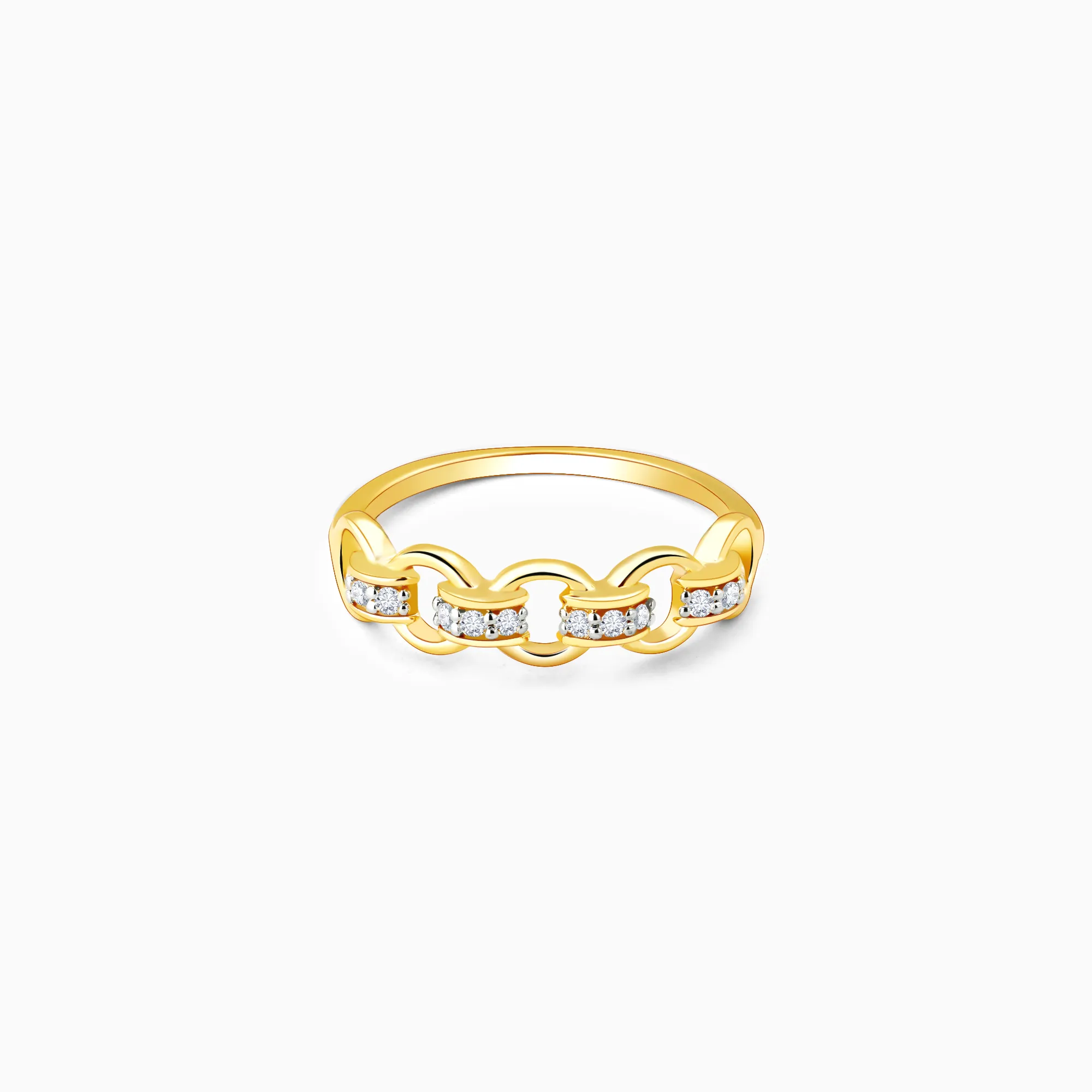 Gold Linked Diamond Ring