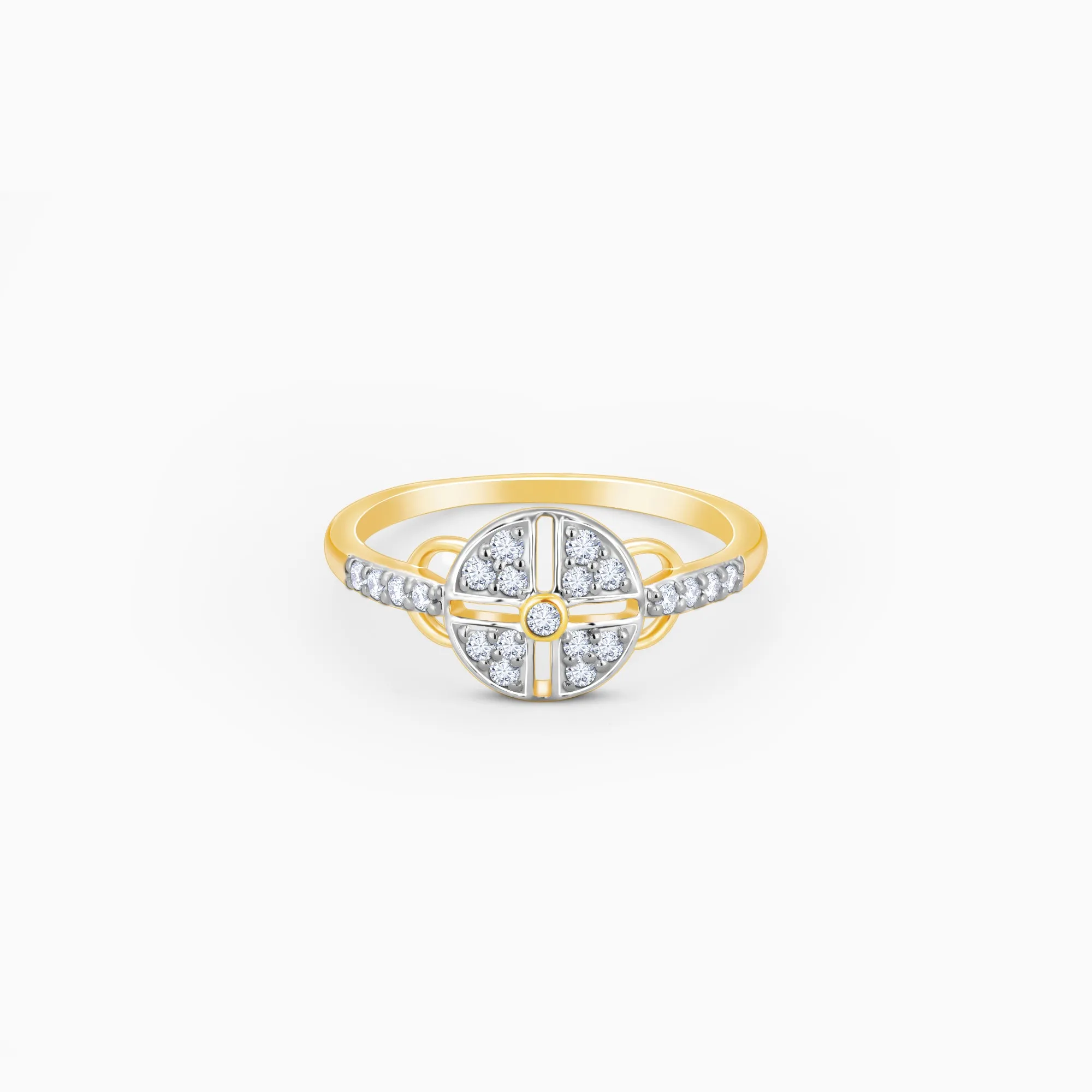 Gold Ray Diamond Ring