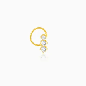 Gold Real Connection Diamond Nose Pin