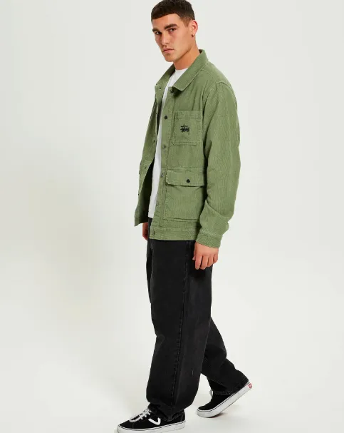 Grafiti Cord Snap Jacket Flight Green