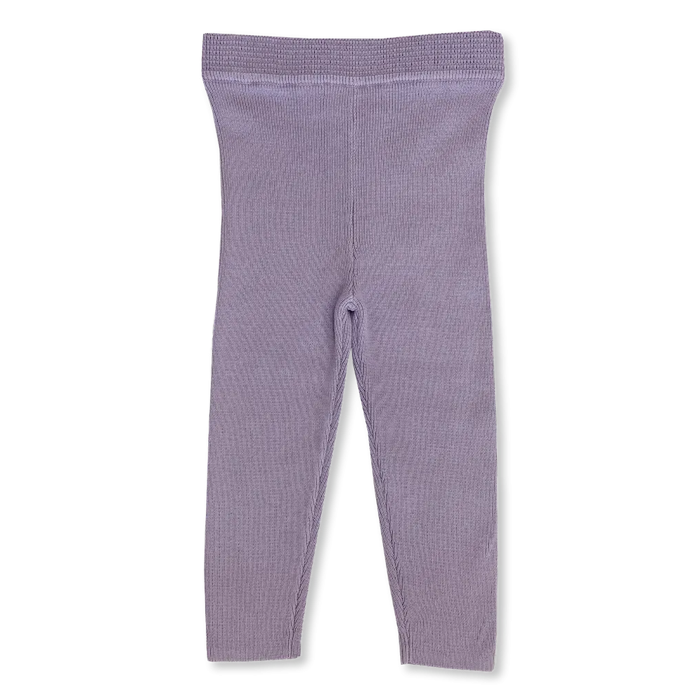 Grown Organic Ribbed Essential Leggings - Iris