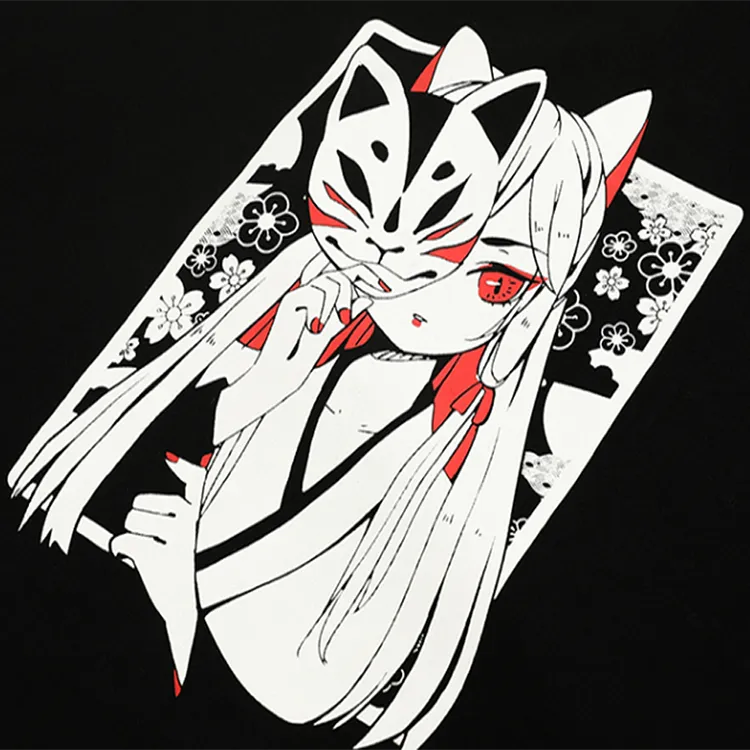Harajuku Fox Girl Ribbon Sweatshirt - Stylish and Cozy