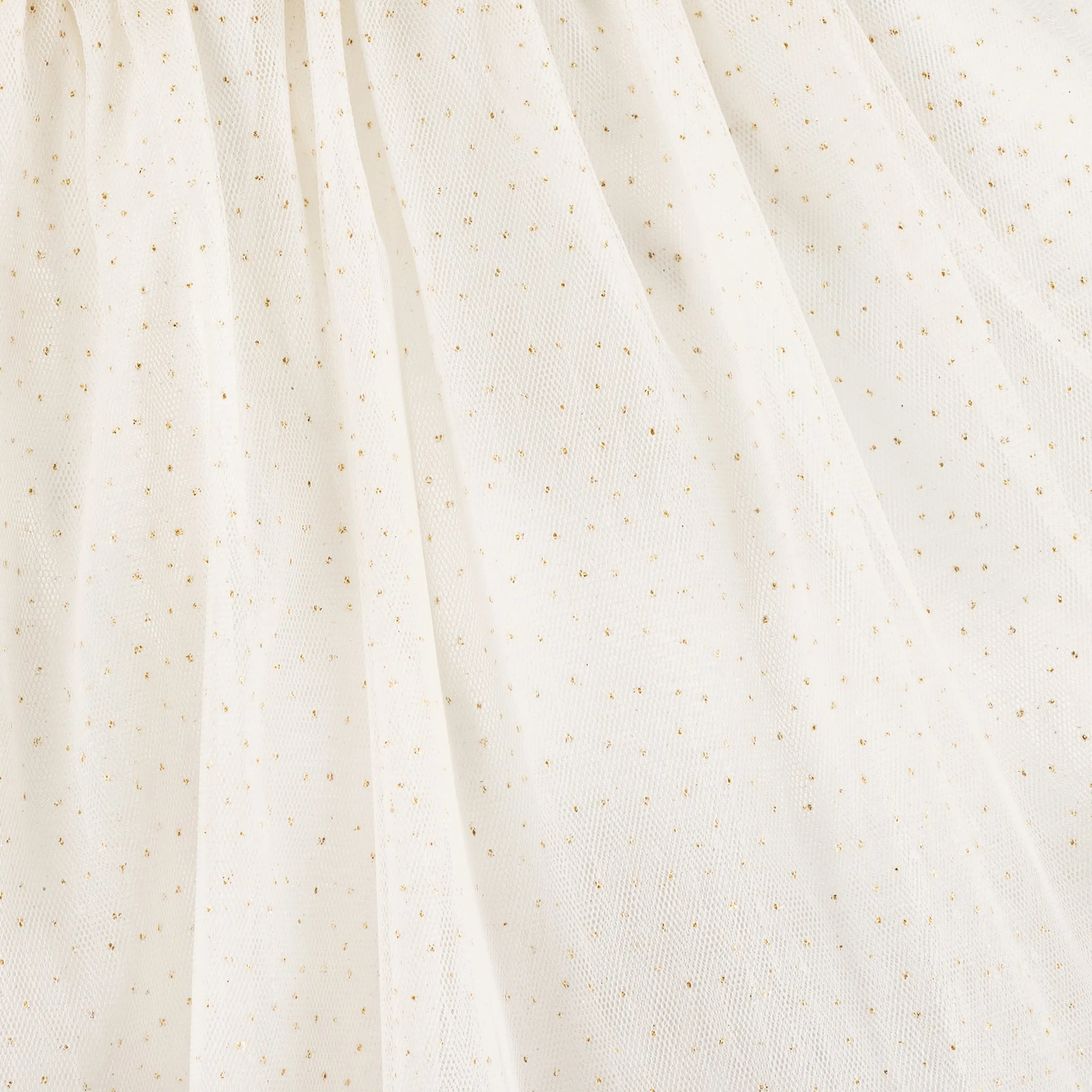 Ivory Knit Jersey Tulle Dress